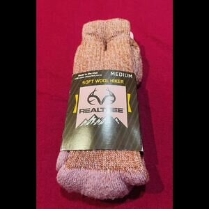 NWT Realtree Soft Wool Hiker Socks - Medium - Ideal for Hiking